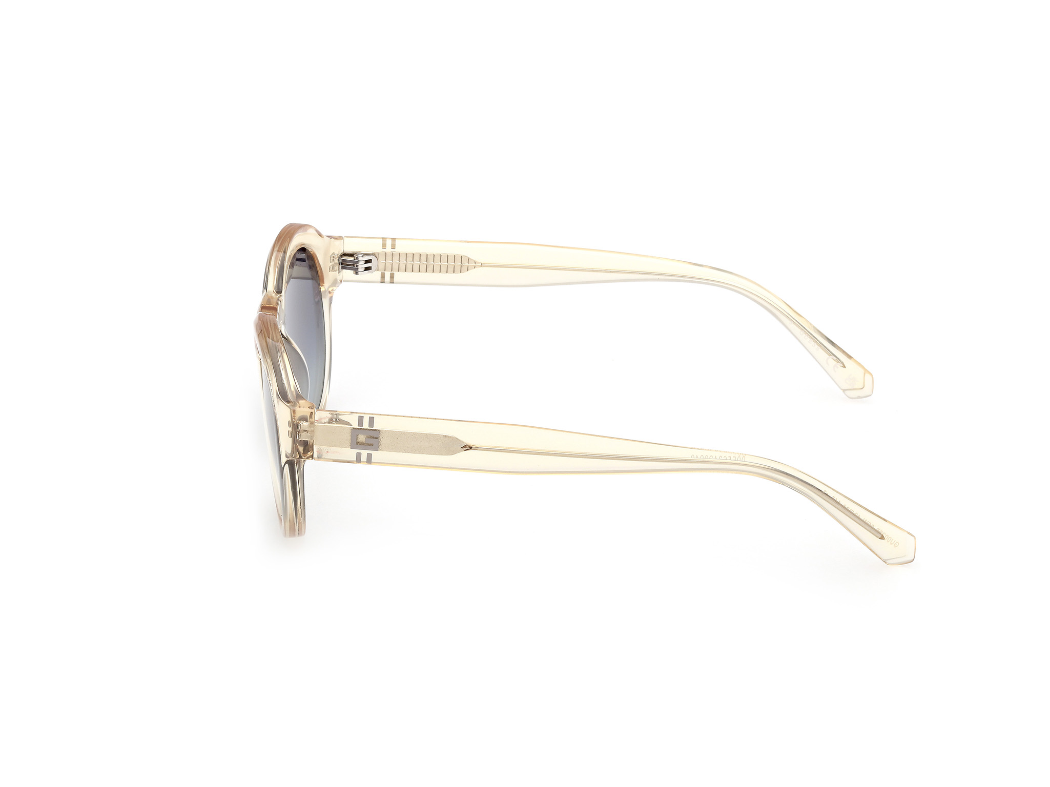 Das Bild zeigt die Sonnenbrille GU00205 39W von Guess in Gelb transparent.