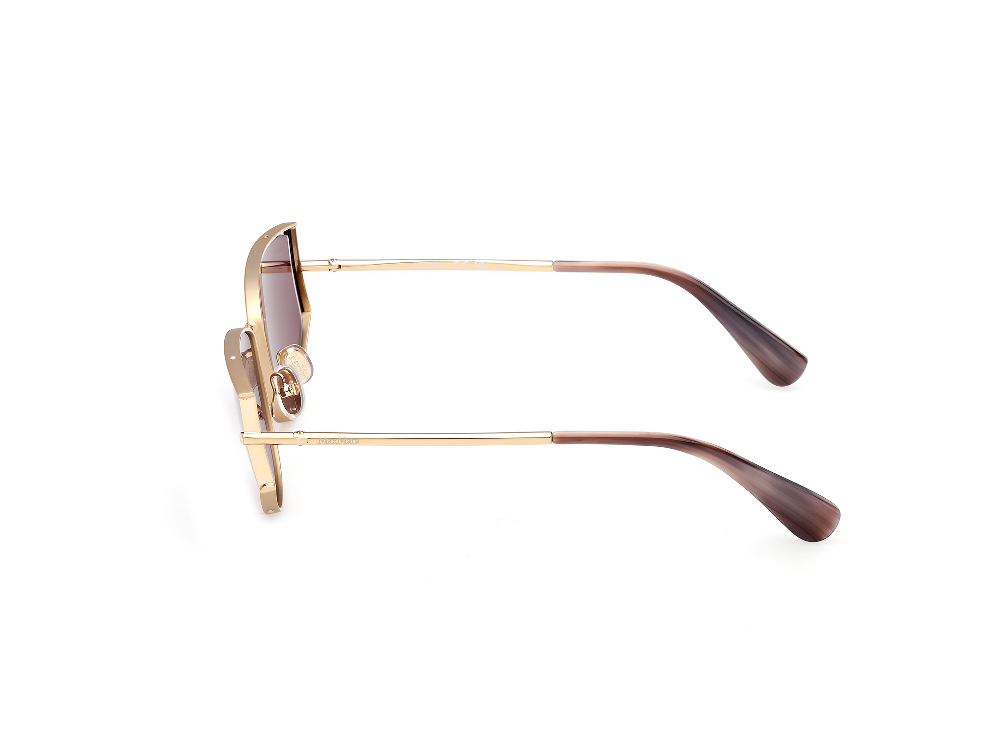 Das Bild zeigt die Sonnenbrille MM0141 von der Marke Max Mara in Gold.