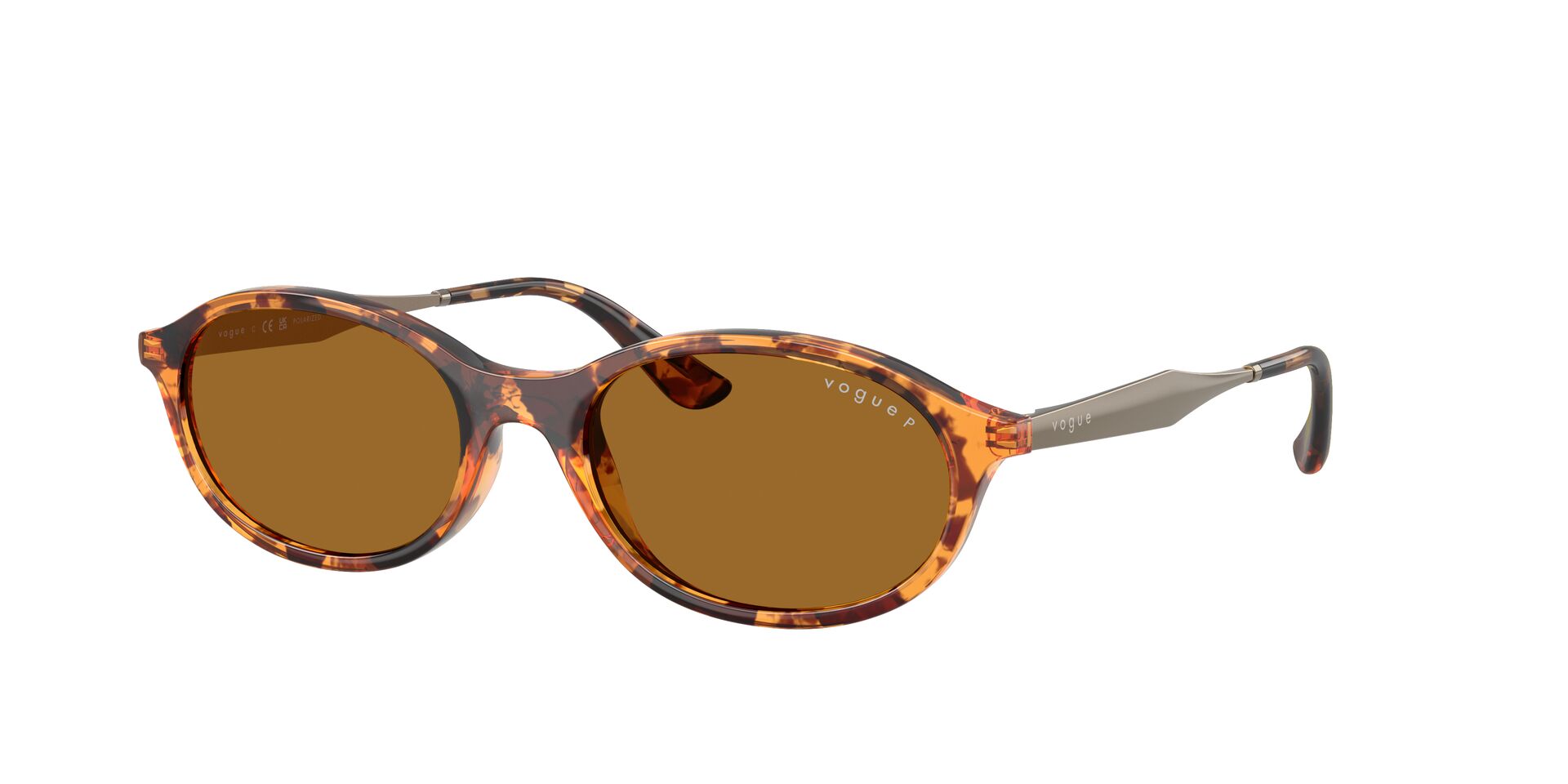 Das Bild zeigt die Sonnenbrille VO5625S von der Marke Vogue in Orange Havanna.