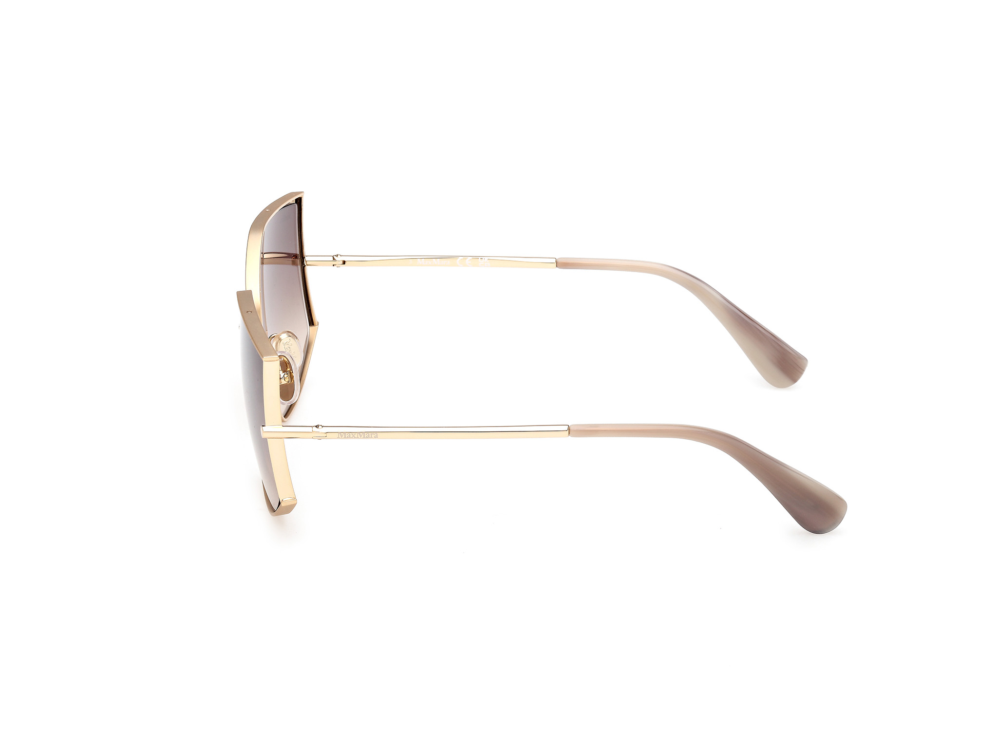 Das Bild zeigt die Sonnenbrille MM0142 von der Marke Max Mara in Gold.