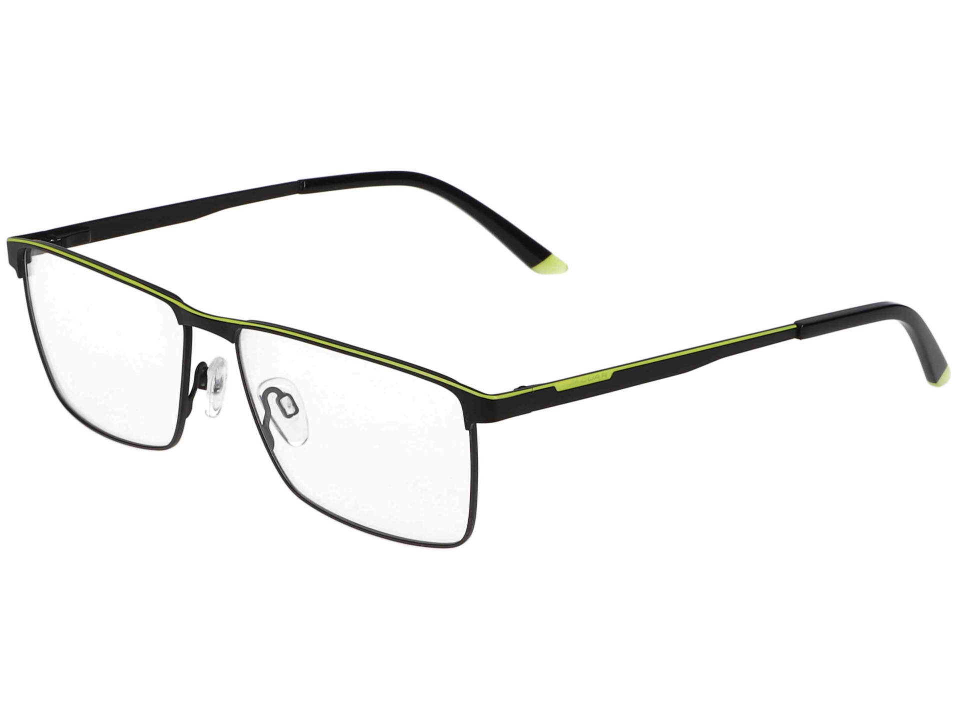 Das Bild zeigt die Korrektionsbrille 3639 6100 von Jaguar in Schwarz/Gelb.