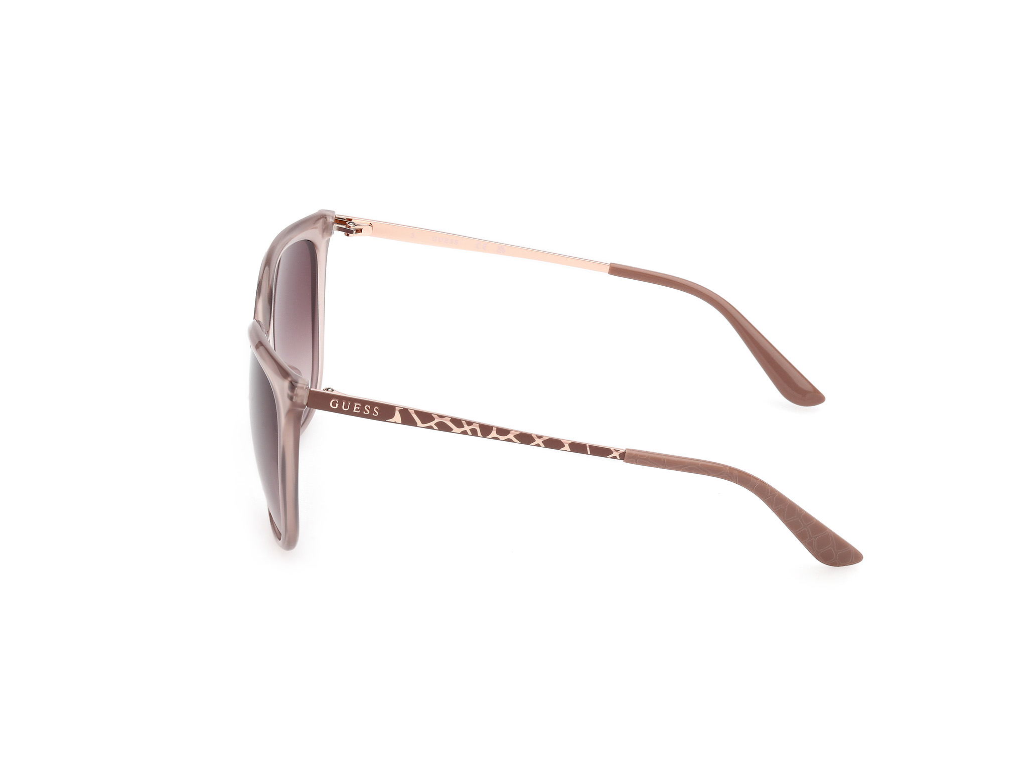 Das Bild zeigt die Korrektionsbrille GU00150-H 57f von Guess in glänzend Beige.