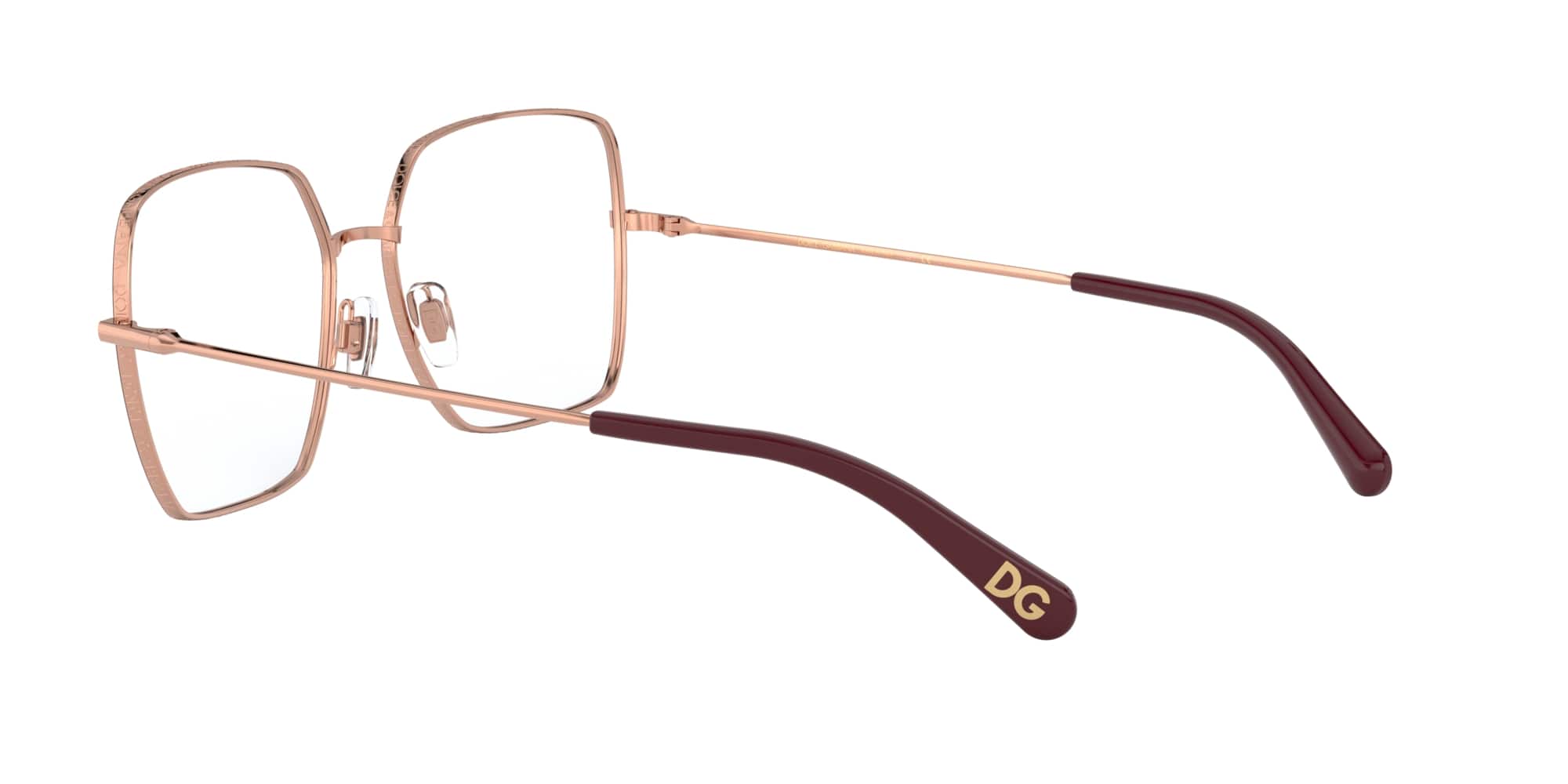 Das Bild zeigt die Korrektionsbrille DG1323 1333 von der Marke D&G in rotgold.
