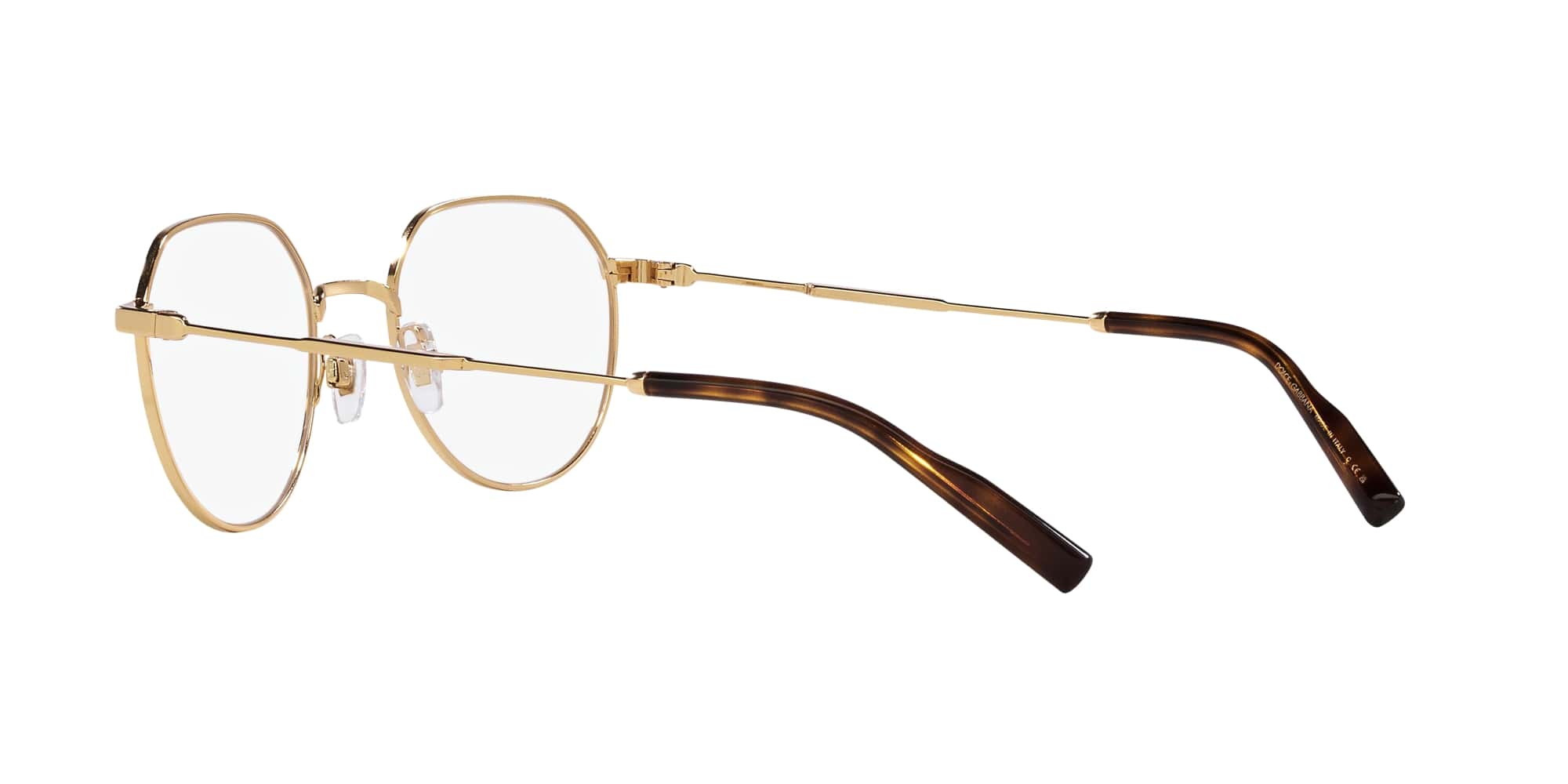 Das Bild zeigt die Korrektionsbrille DG1349 02 von der Marke D&G in gold.