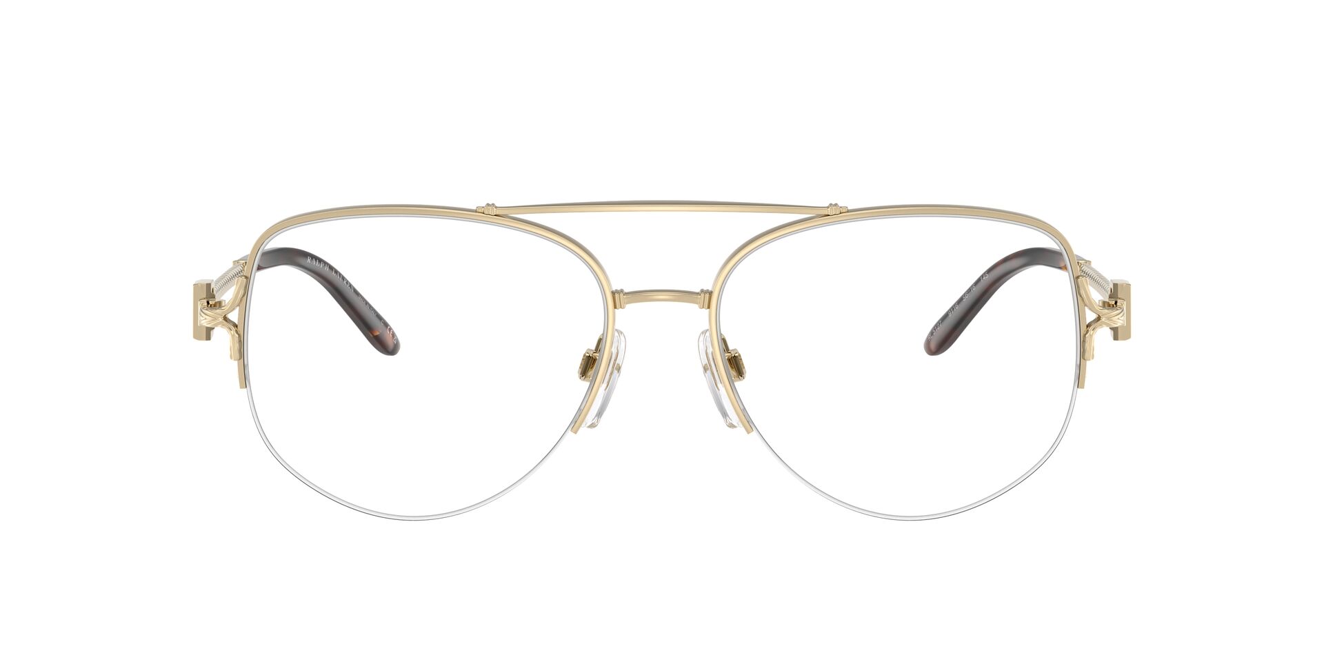 Das Bild zeigt die Korrektionsbrille RL5127 von der Marke Ralph Lauren in Gold.