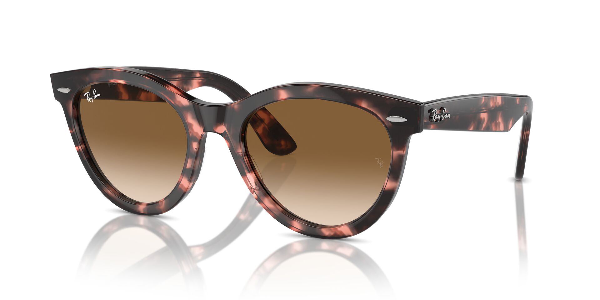 Das Bild zeigt die Sonnenbrille RB2241 133451 von Ray-Ban in Havanna pink.