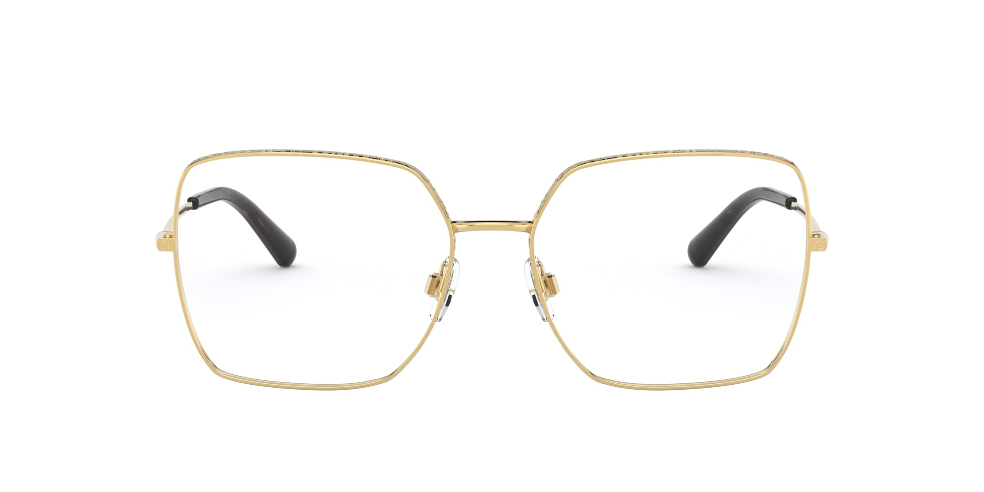 Das Bild zeigt die Korrektionsbrille DG1323 02 von der Marke D&G in gold.