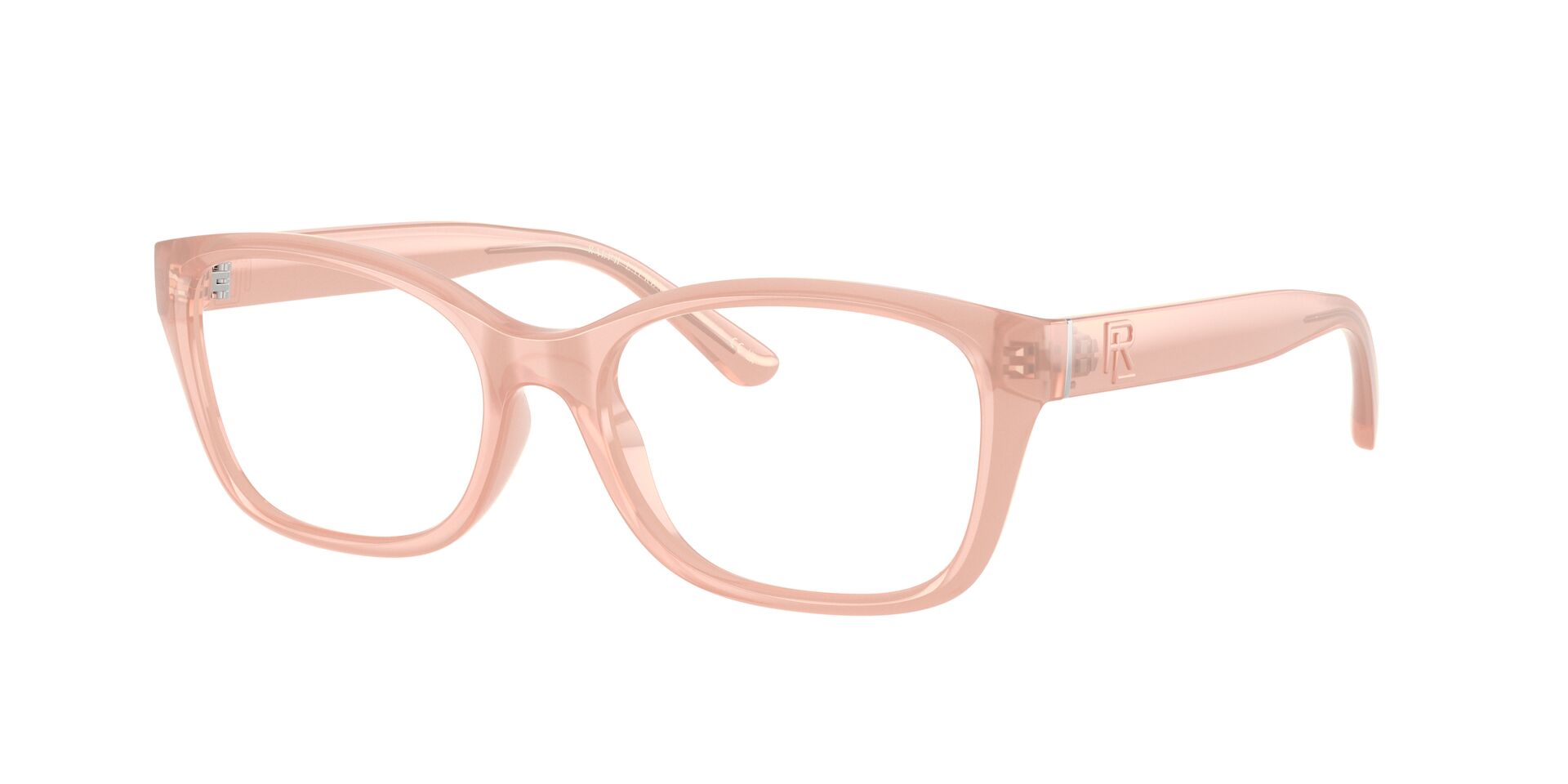 Das Bild zeigt die Brille RL6252U von Ralph Lauren in Babyrosa