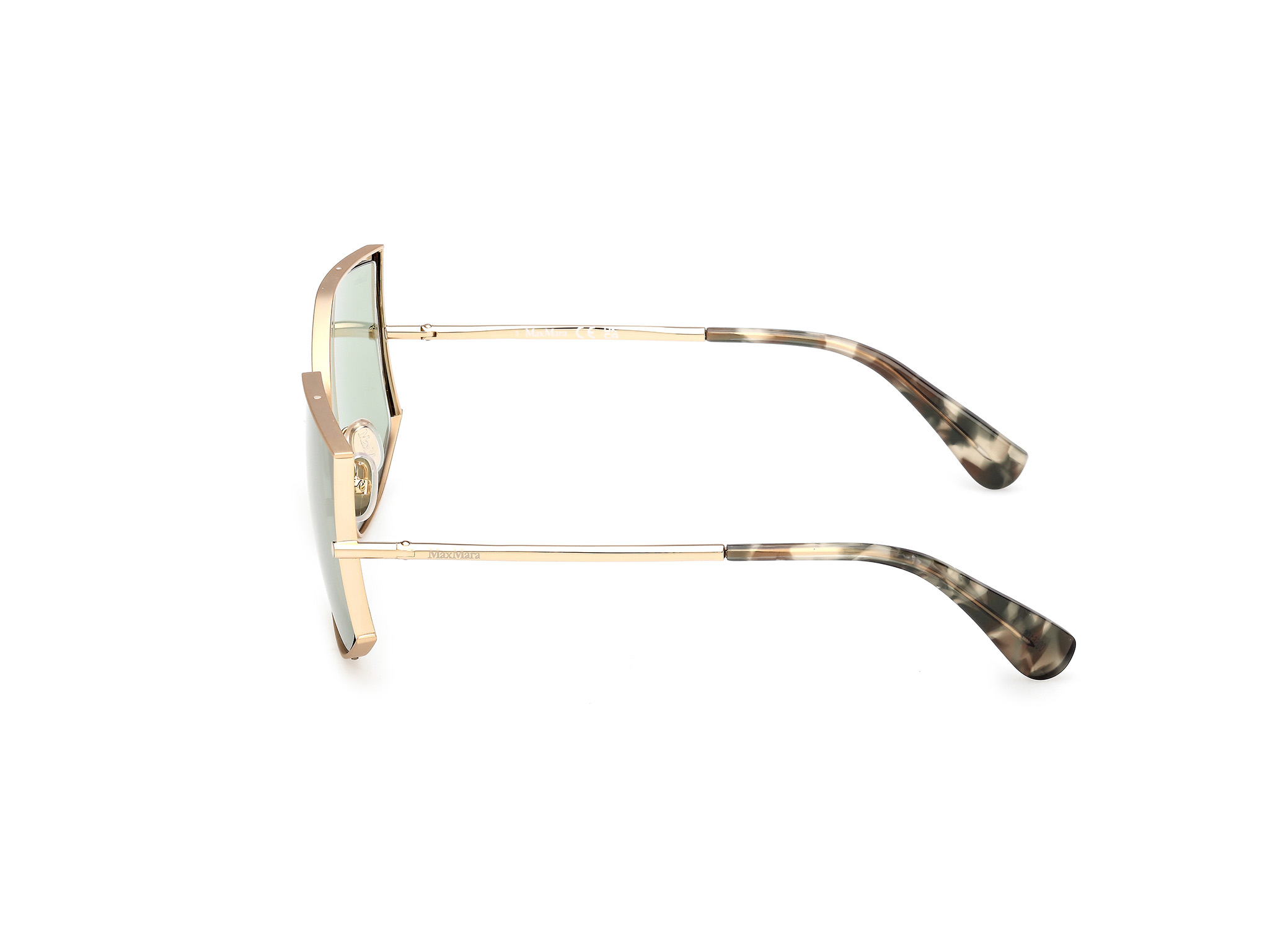 Das Bild zeigt die Sonnenbrille MM0142 von der Marke Max Mara in Gold.