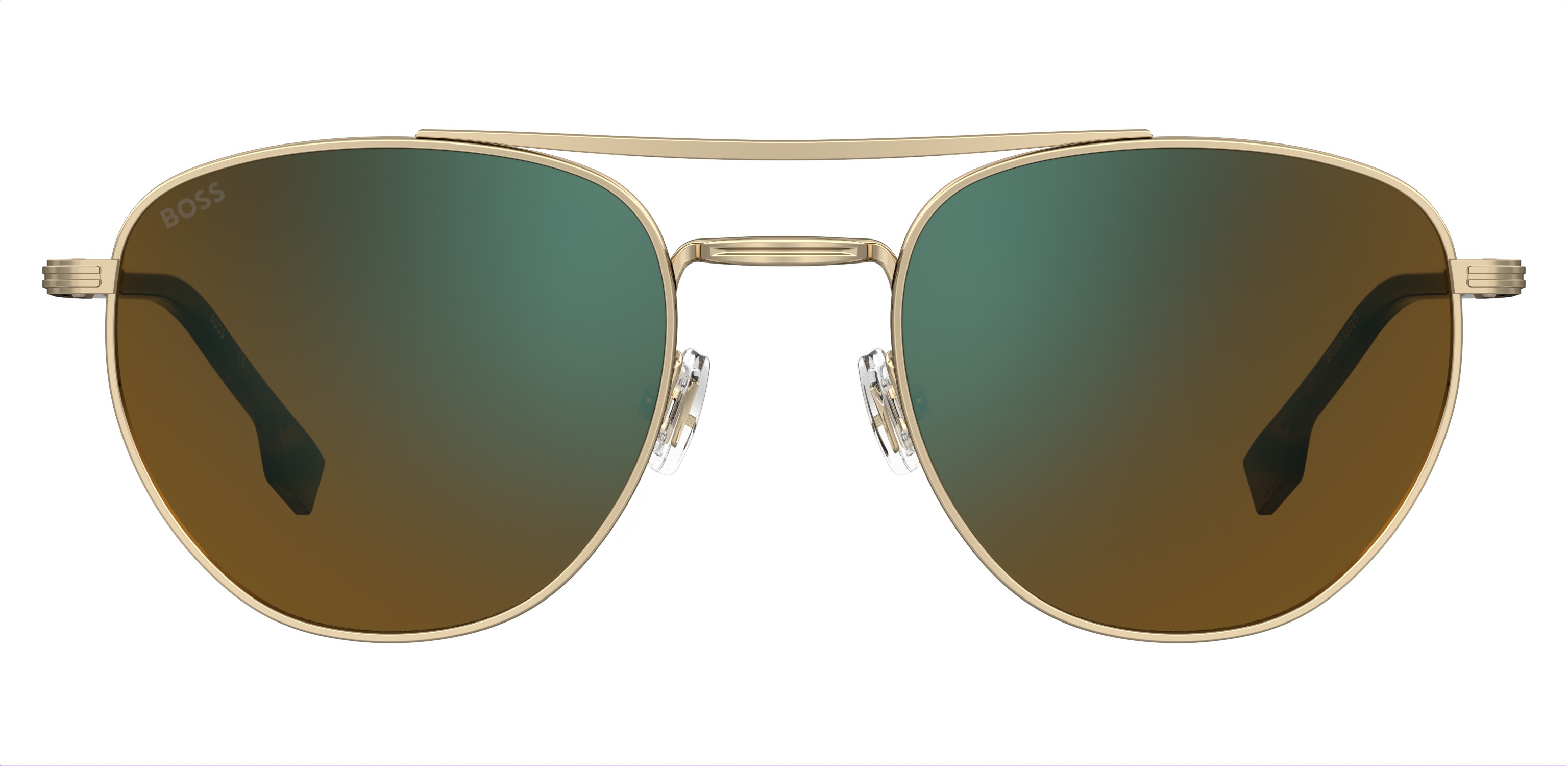 Das Bild zeigt die Sonnenbrille BOSS1631S J5G von der Marke BOSS in Gold.