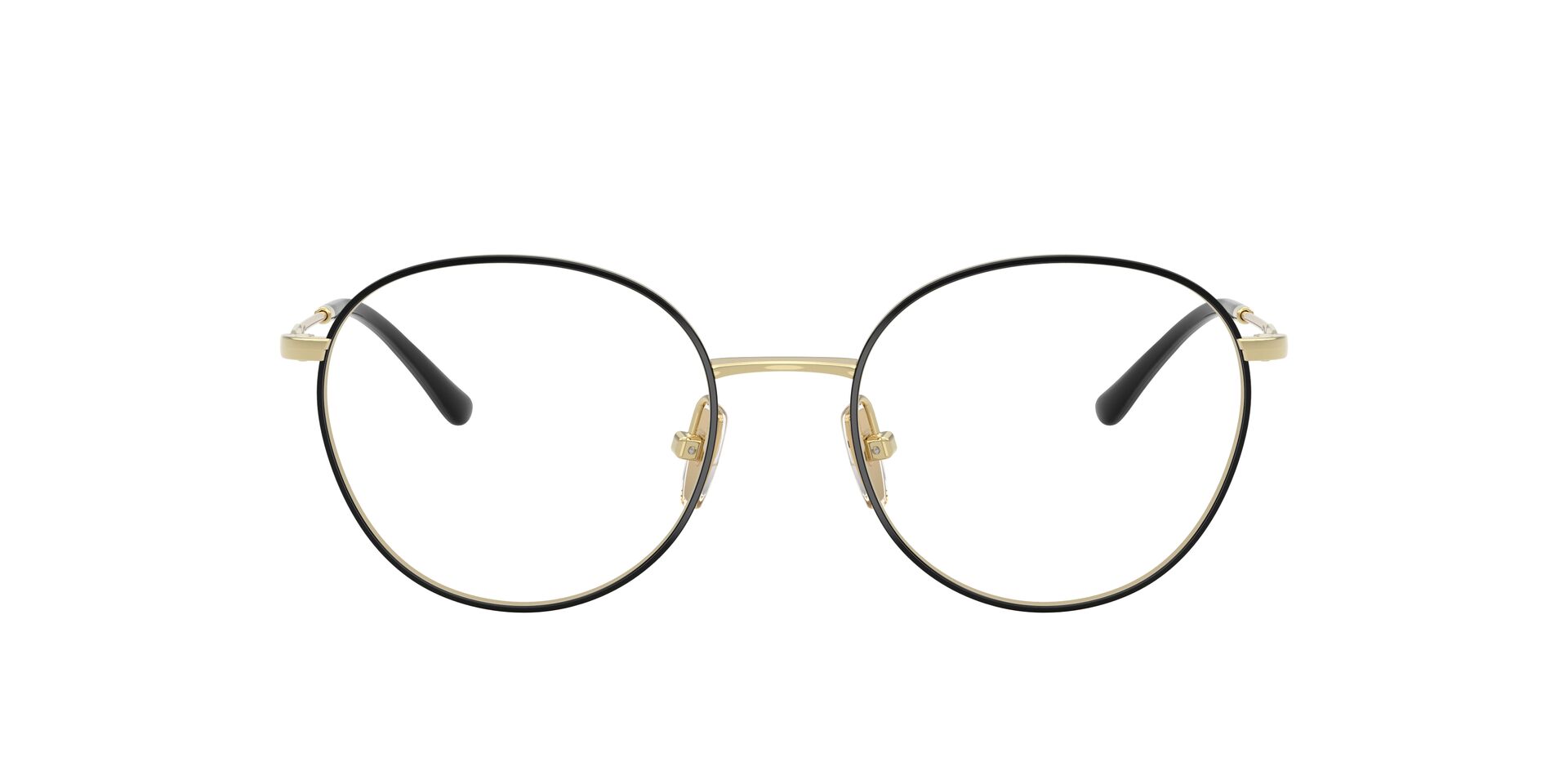 Das Bild zeigt die Korrektionsbrille 4280 von Vogue in der Farbe Schwarz Gold.