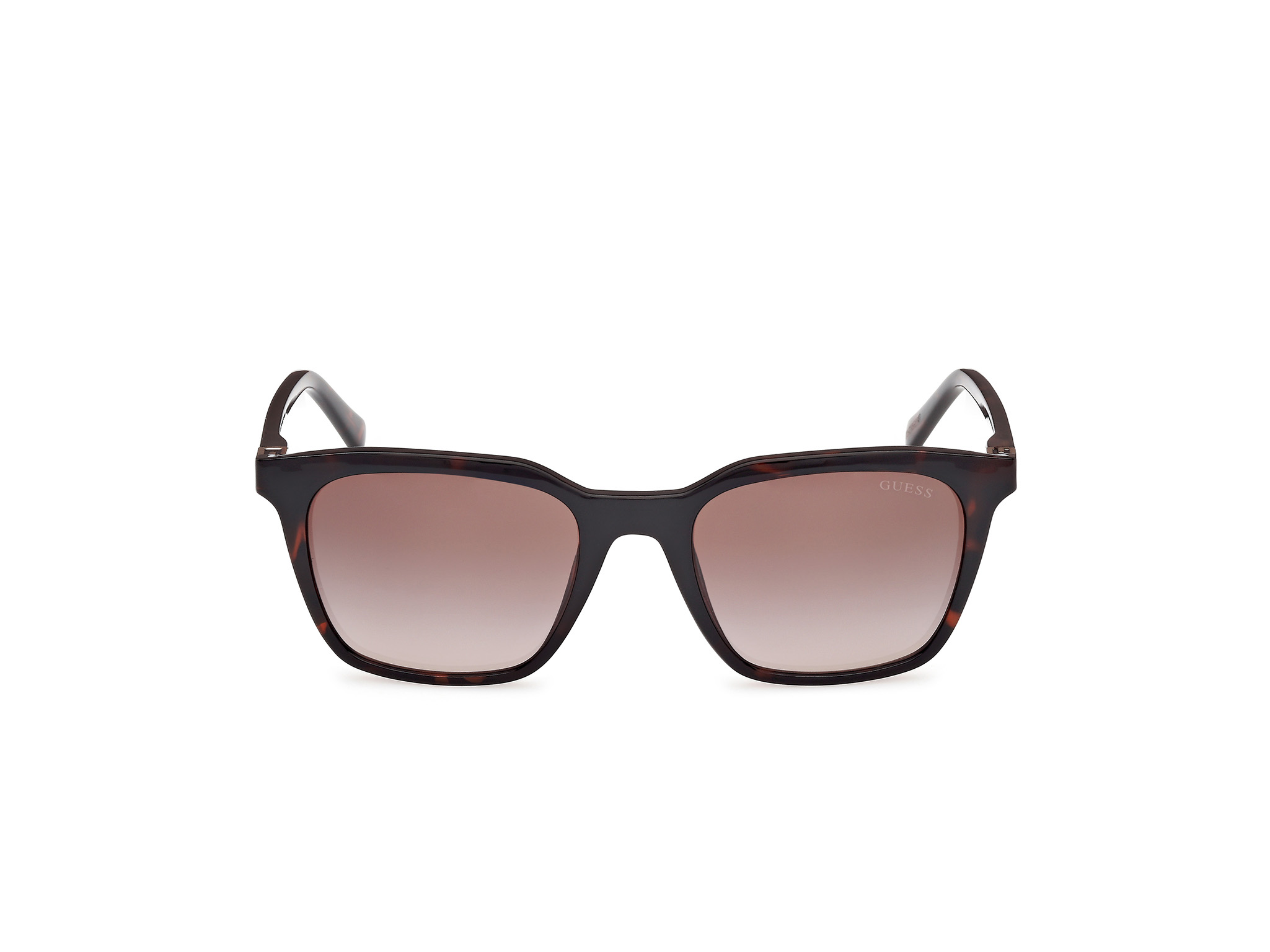 Das Bild zeigt die Sonnenbrille GU00170 52F von Guess in dunkel Havanna