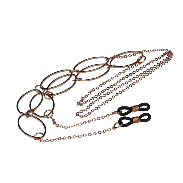 Brillenkette roségold mit Elementen