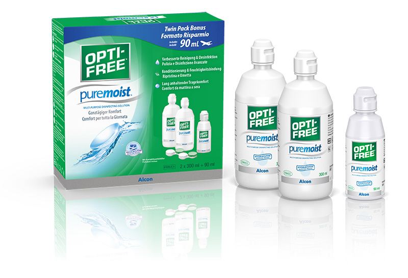 Das Bild zeigt das Pflegemittel Optifree Vorratspack 3x300ml + 90ml 3x10ml.