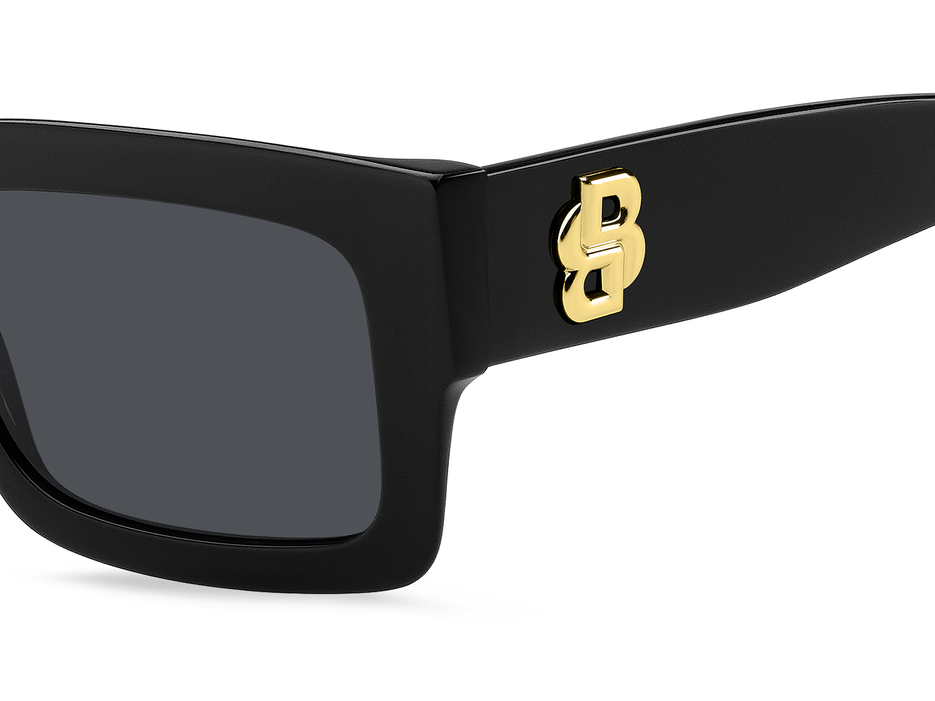 Das Bild zeigt die Sonnenbrille BOSS1654S 807 von der Marke BOSS in Schwarz.