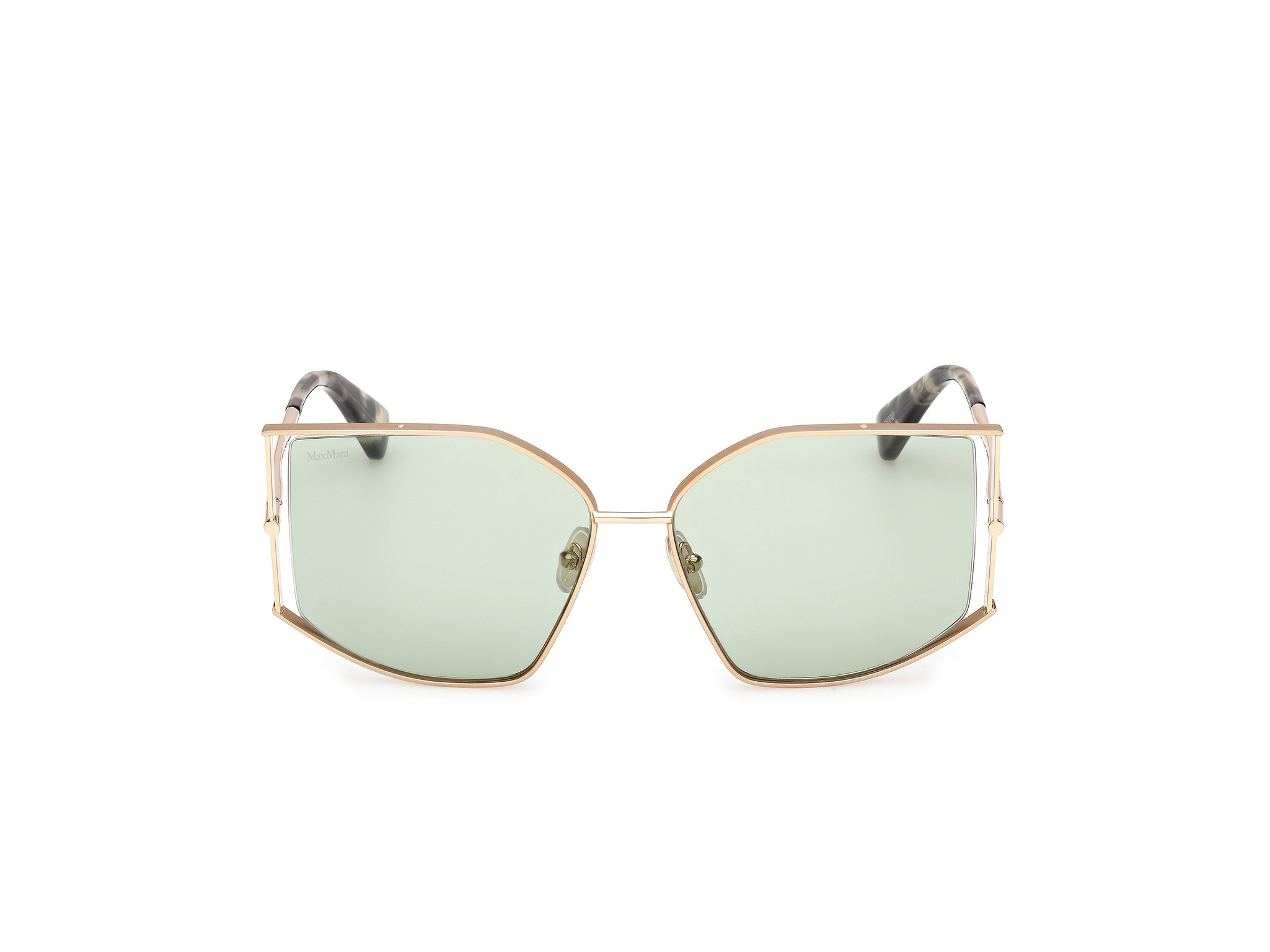 Das Bild zeigt die Sonnenbrille MM0142 von der Marke Max Mara in Gold.