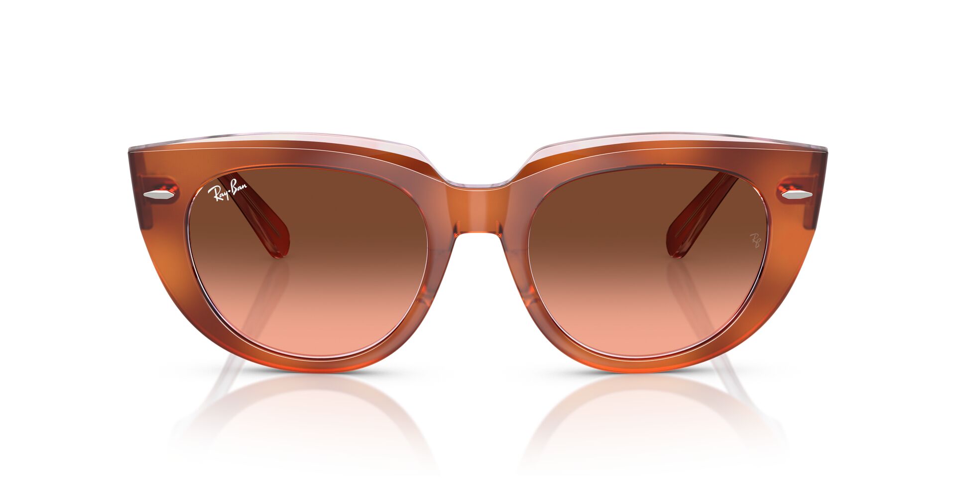 Das Bild zeigt die Sonnenbrille RB2286 von Ray-Ban in Havanna rot transparent.