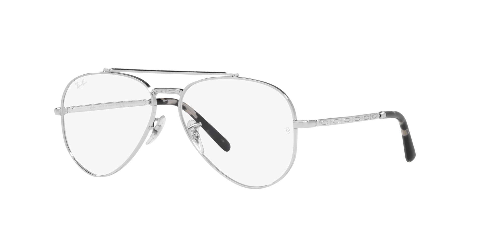 Das Bild zeigt die Korrektionsbrille RX3625V 2501 von der Marke Ray-Ban in Silber.
