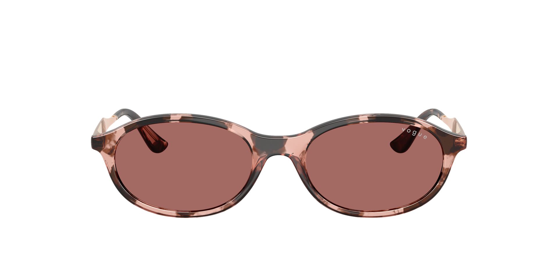 Das Bild zeigt die Sonnenbrille VO5625S von der Marke Vogue in pink Havanna.