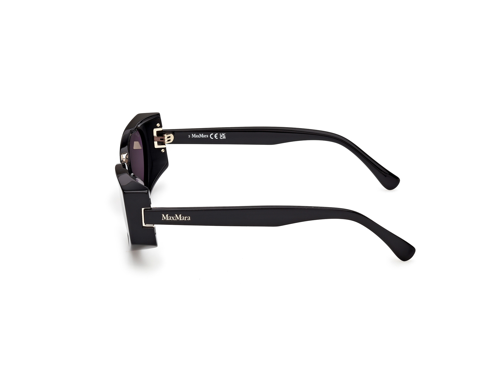 Das Bild zeigt die Sonnenbrille MM0160 von der Marke Max Mara in Schwarz.