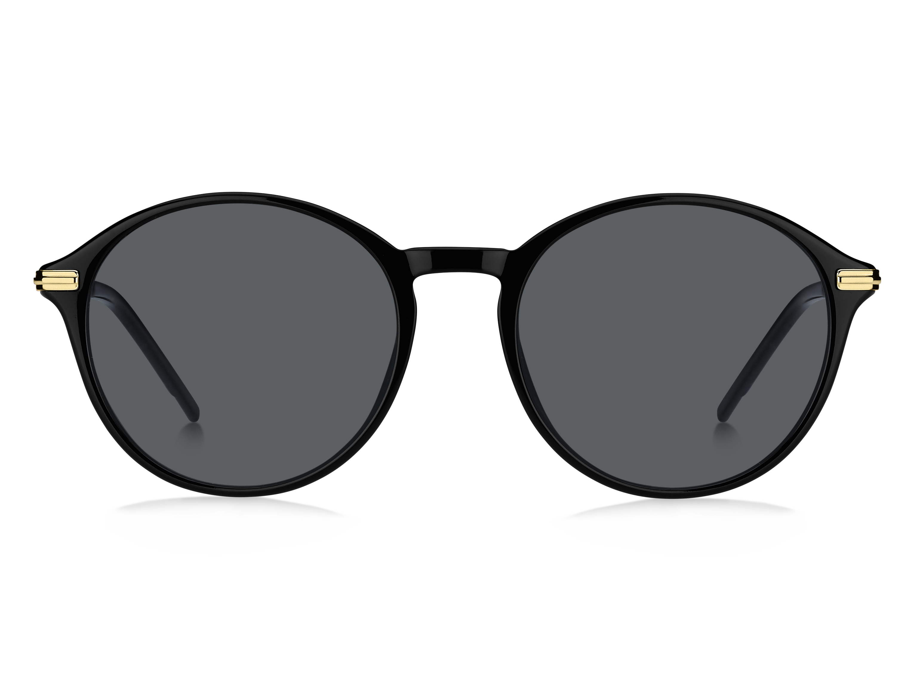 Das Bild zeigt die Sonnenbrille BOSS1662S 2M2 von BOSS in Schwarz/Gold.