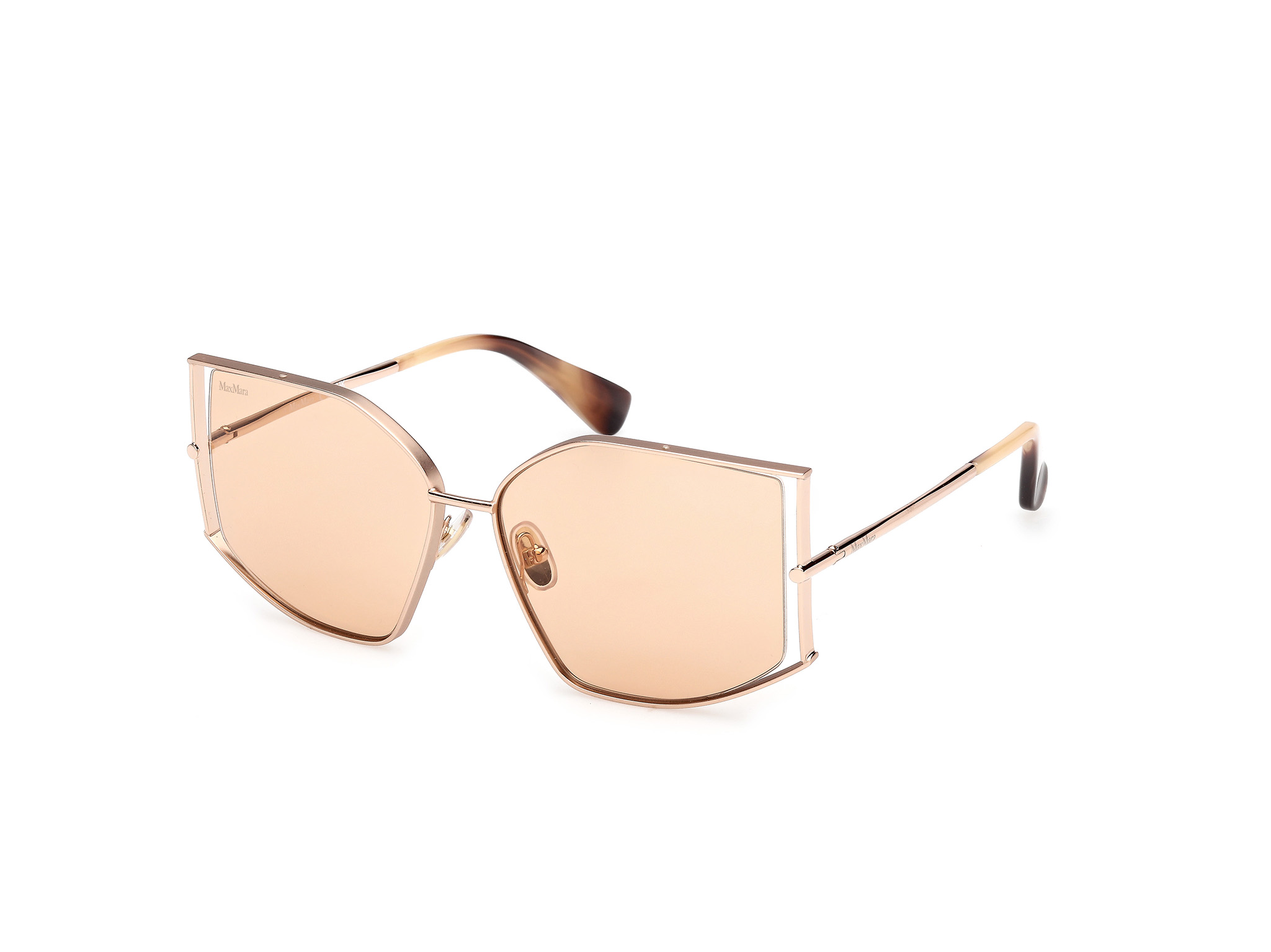 Das Bild zeigt die Sonnenbrille MM0142 von der Marke Max Mara in Gold.
