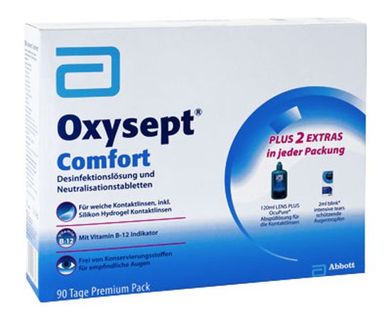 Oxysept Comfort 3-Monats Premium-Pack Oxysept Comfort 3-Monats Premium-Pack, AMO (900 ml + 90 Tabl.)
