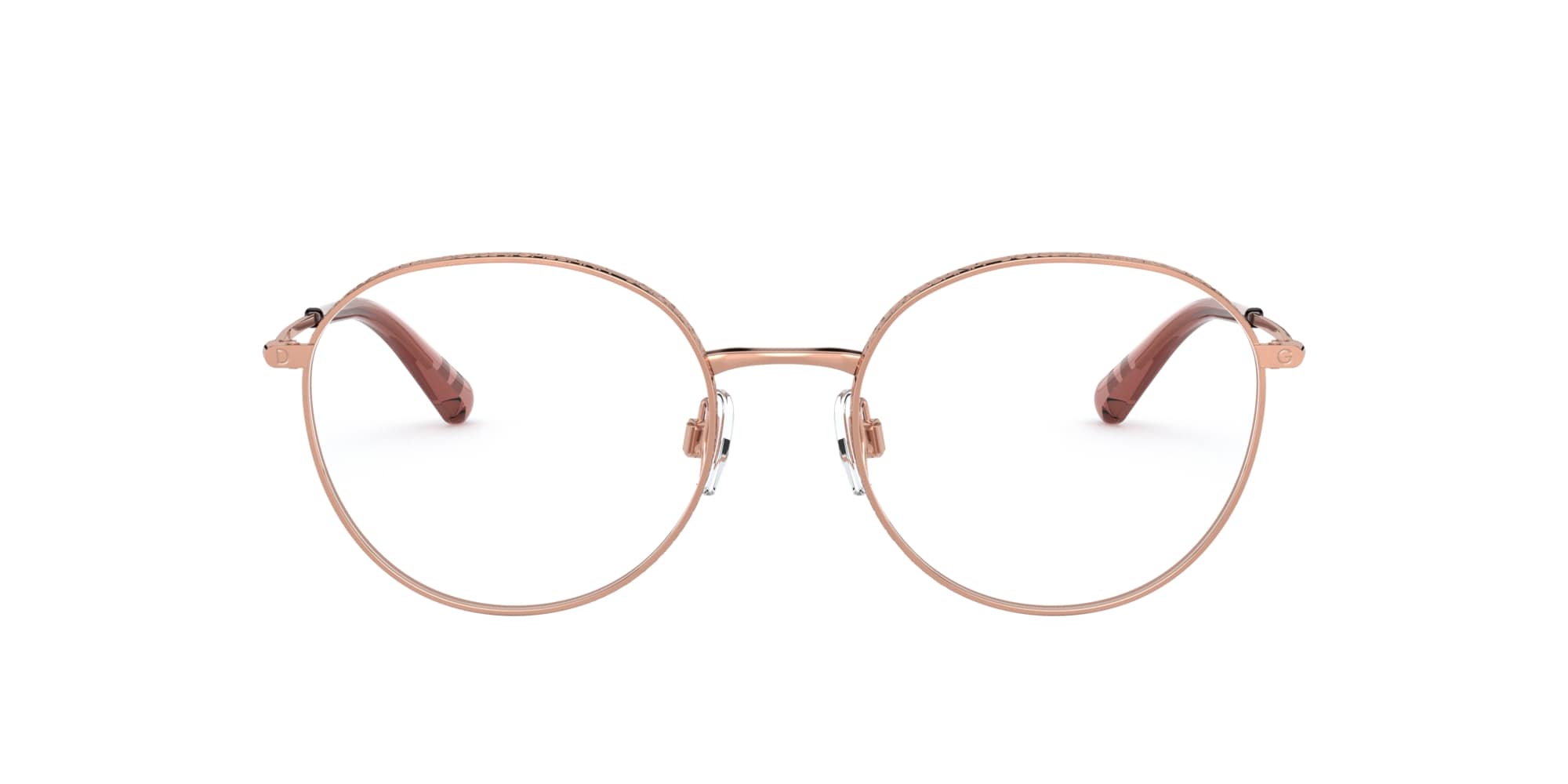 Das Bild zeigt die Korrektionsbrille DG1322 1298 von der Marke D&G in rosegold.