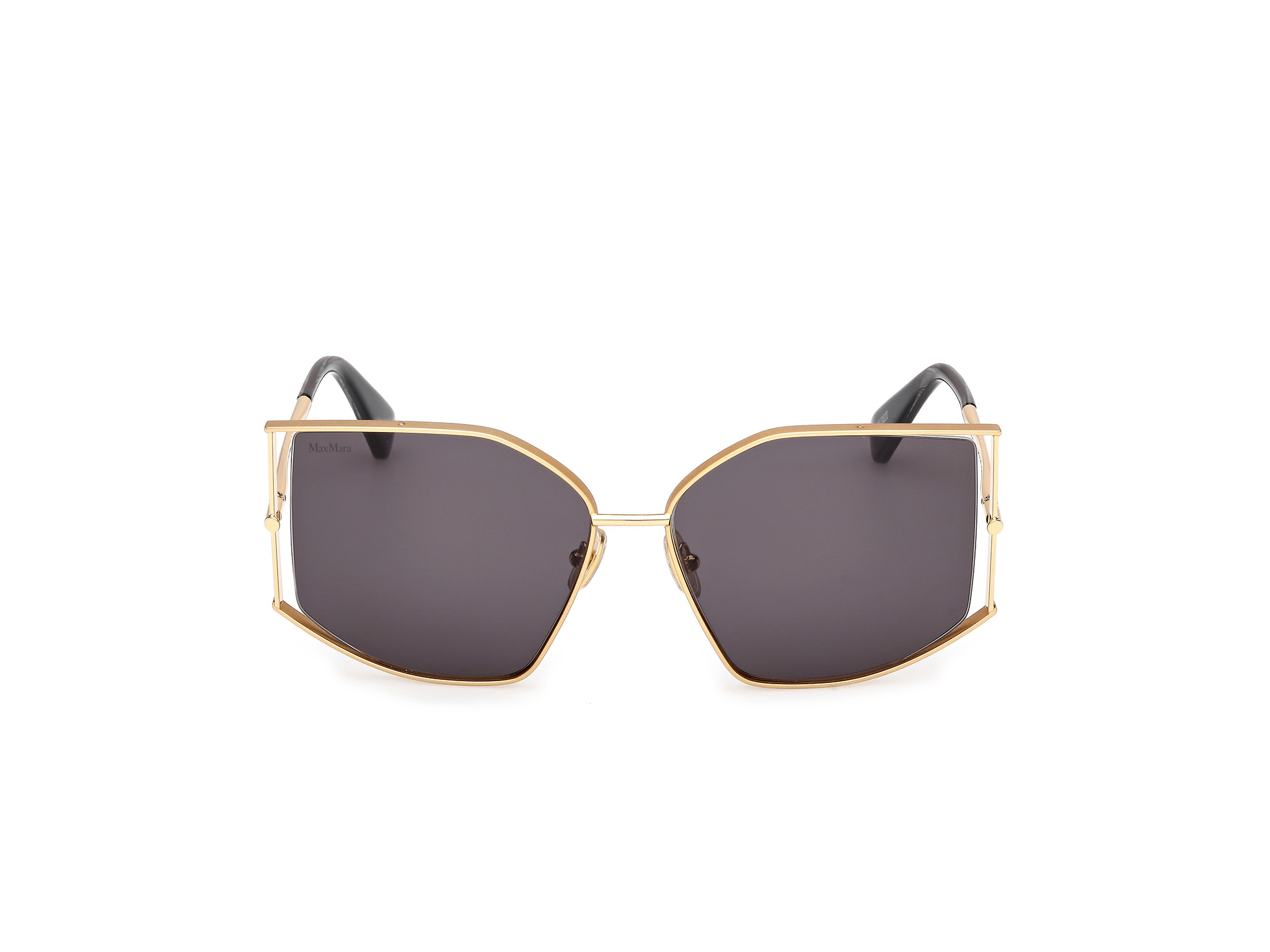 Das Bild zeigt die Sonnenbrille MM0142 von der Marke Max Mara in Gold.