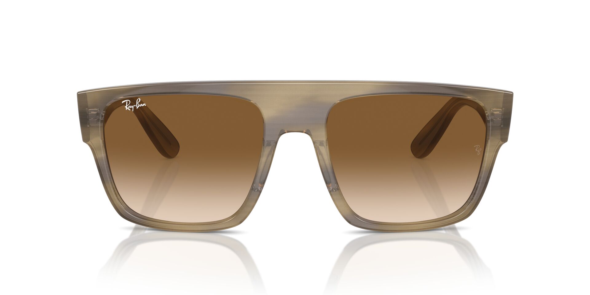 Das Bild zeigt die Sonnenbrille RB0360S 140551 von Ray-Ban in Grün gestreift.