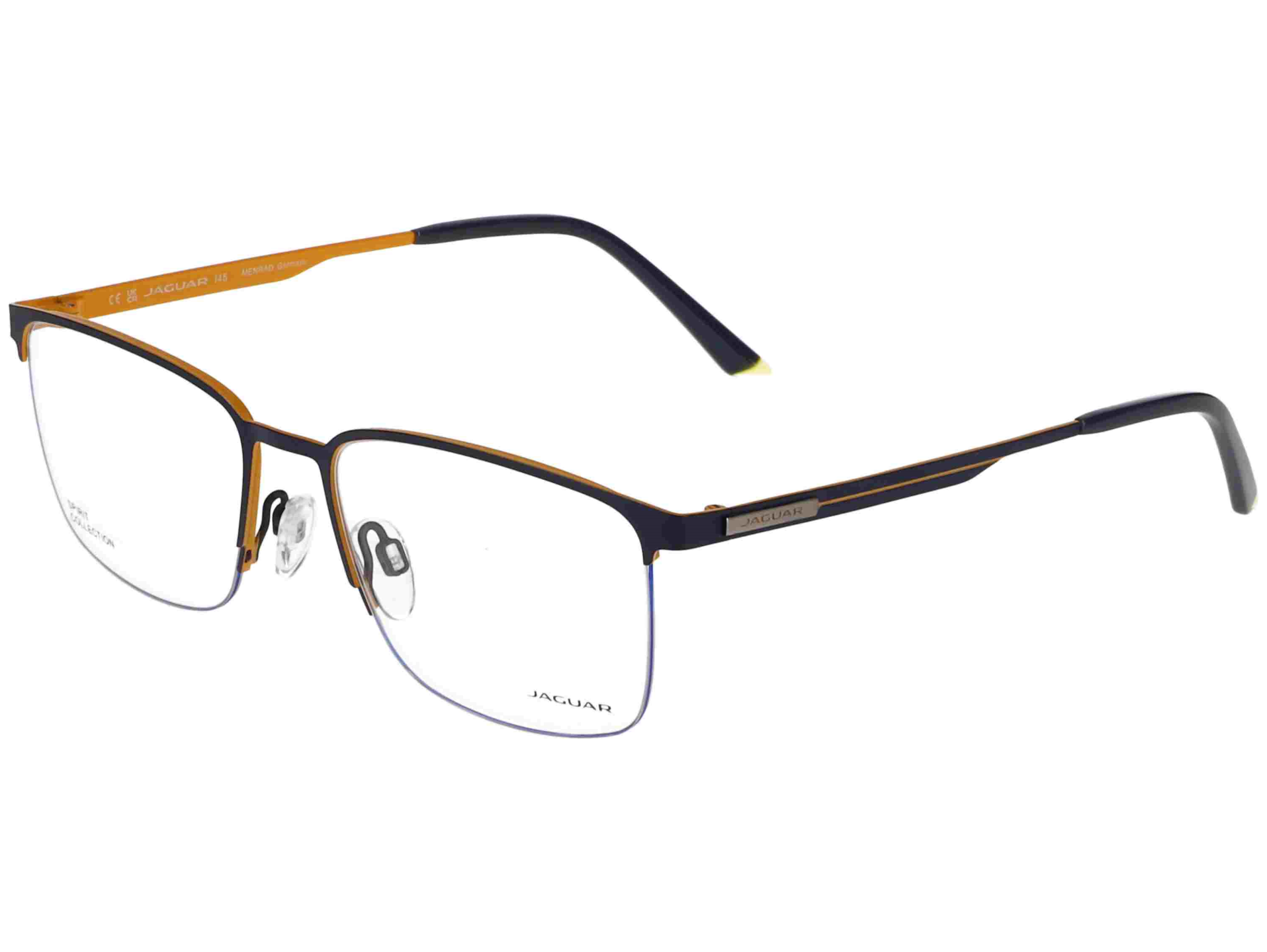 Das Bild zeigt die Korrektionsbrille 3636 3100 von Jaguar in Blau/Orange.