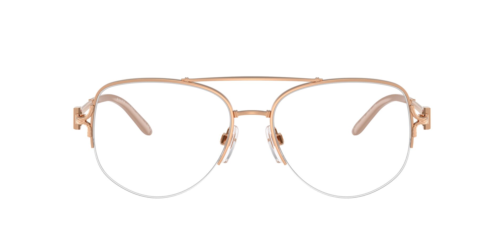Das Bild zeigt die Korrektionsbrille RL5127 von Ralph Lauren in Roségold.