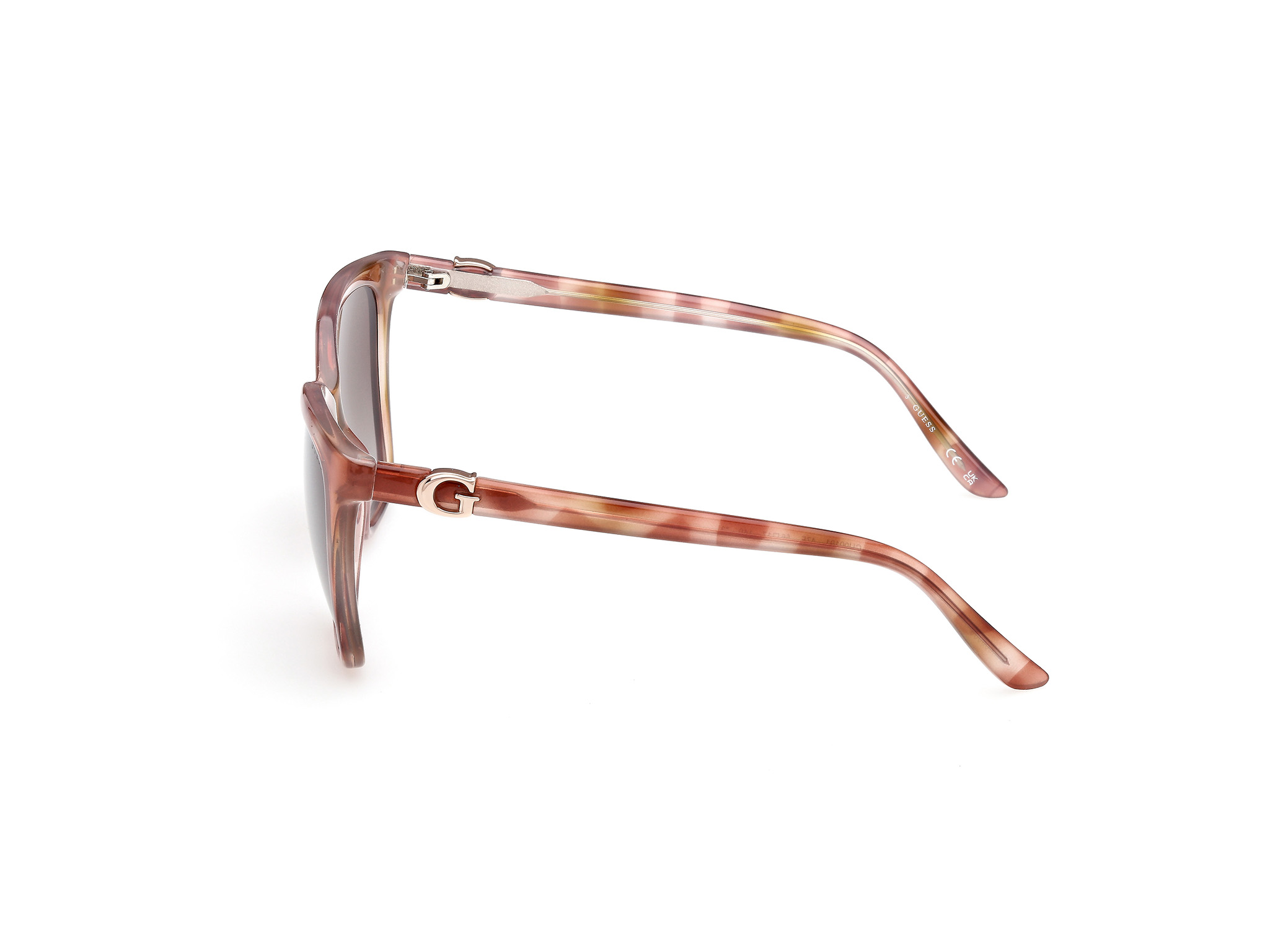 Das Bild zeigt die Sonnenbrille GU00191 von Guess in Gelb Hellbraun/havanna.