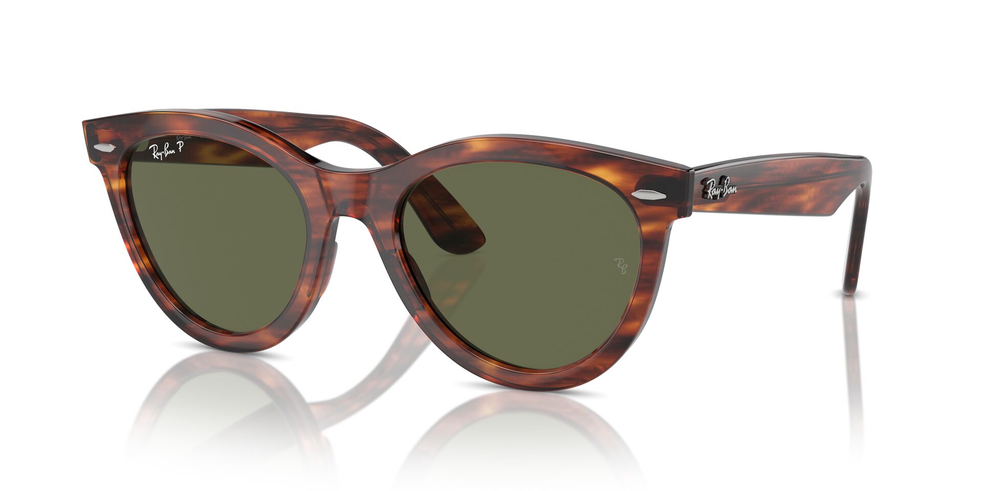 Das Bild zeigt die Sonnenbrille RB2241 954/58 von Ray-Ban in Havanna gestreift.