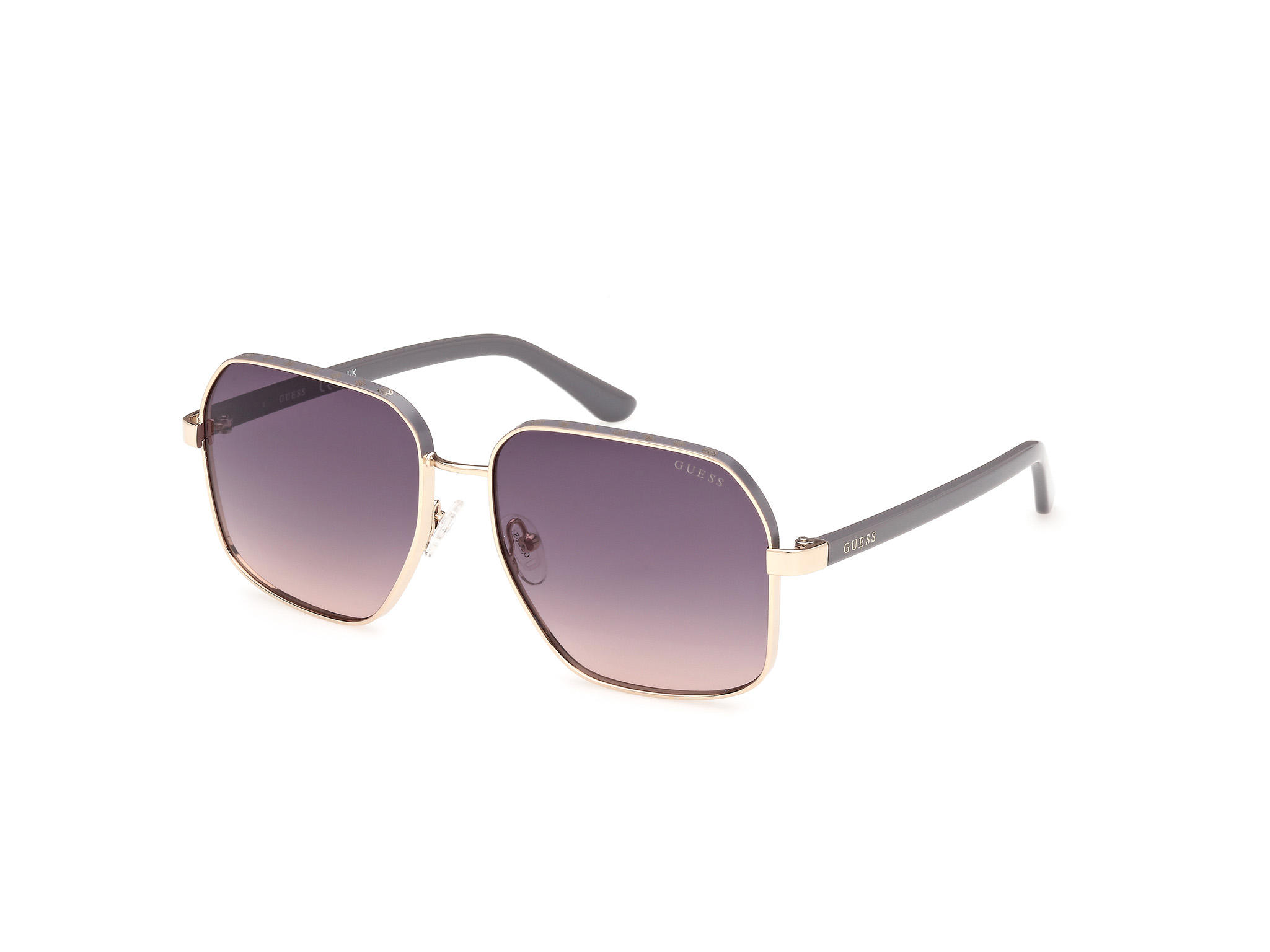 Das Bild zeigt die Sonnenbrille GU00107 32B von der Marke Guess in Gold.