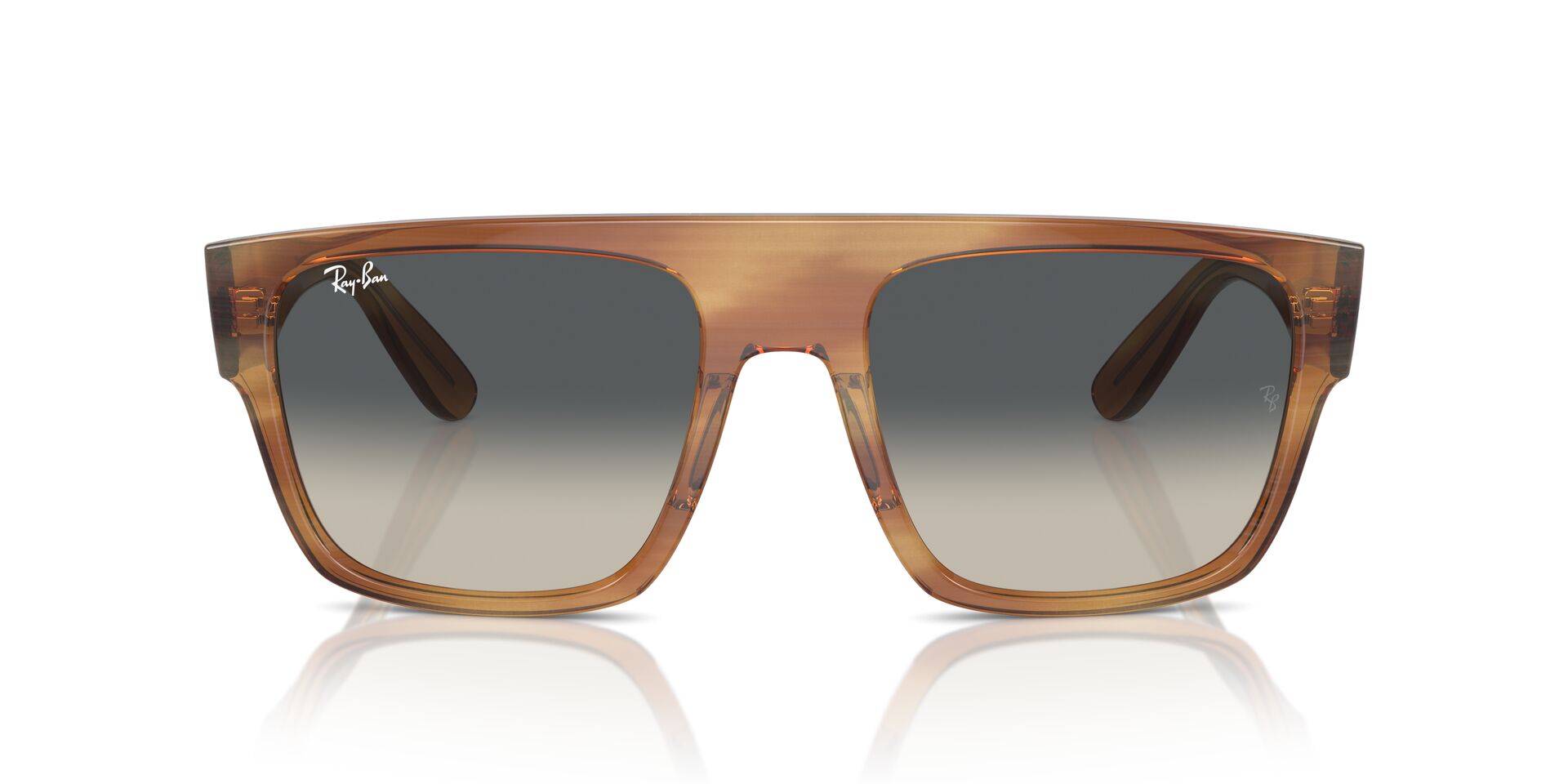 Das Bild zeigt die Sonnenbrille RB0360S 140371 von Ray-Ban in Braun gestreift.