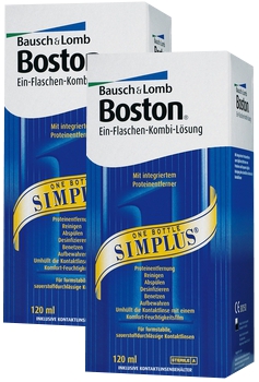 2x 120 ml Boston Simplus 2x Boston Simplus, Bausch & Lomb (2 x 120 ml)