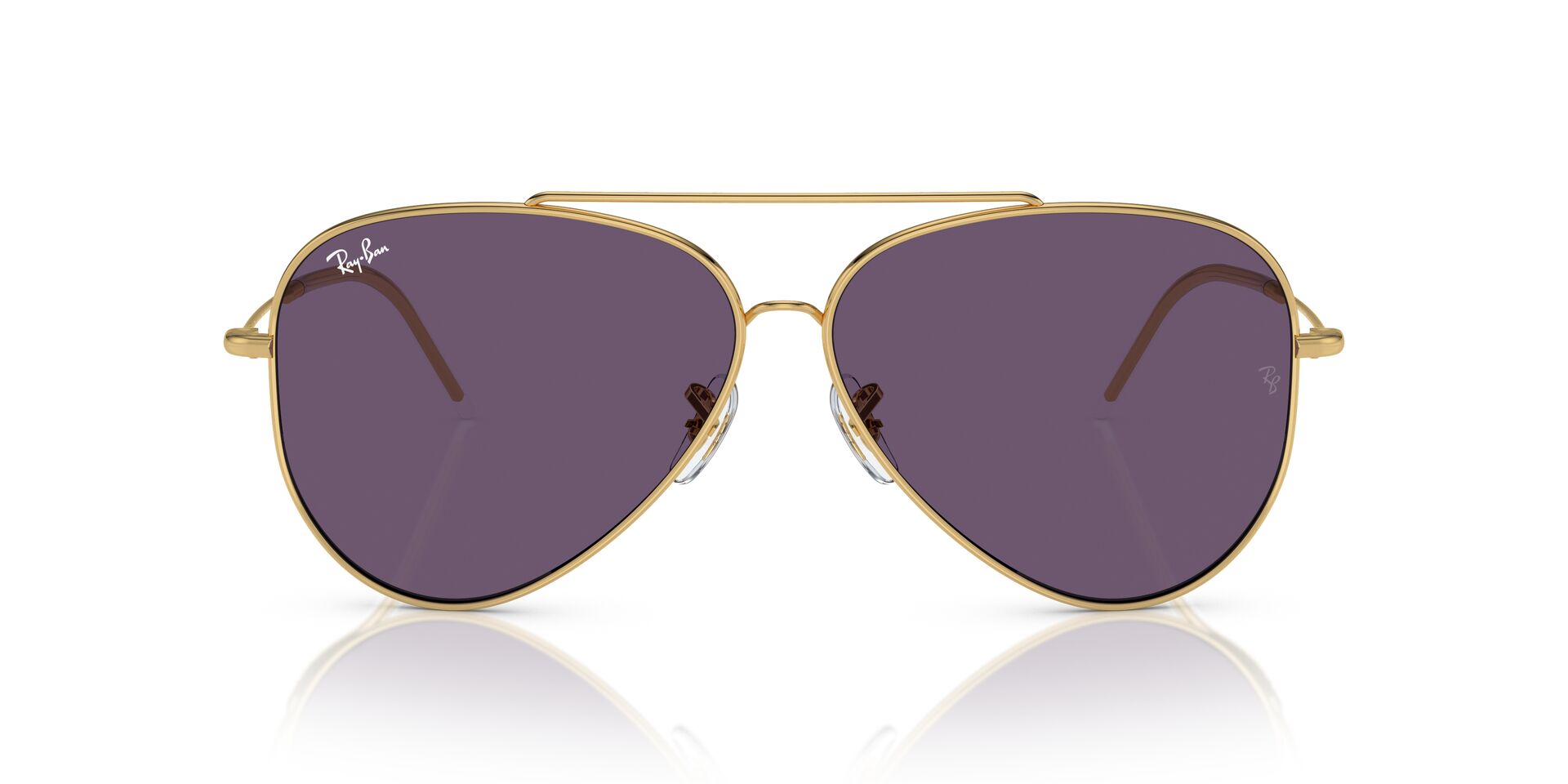 Das Bild zeigt die Sonnenbrille RBR0101S 001/1A von der Marke Ray-Ban in Gold.
