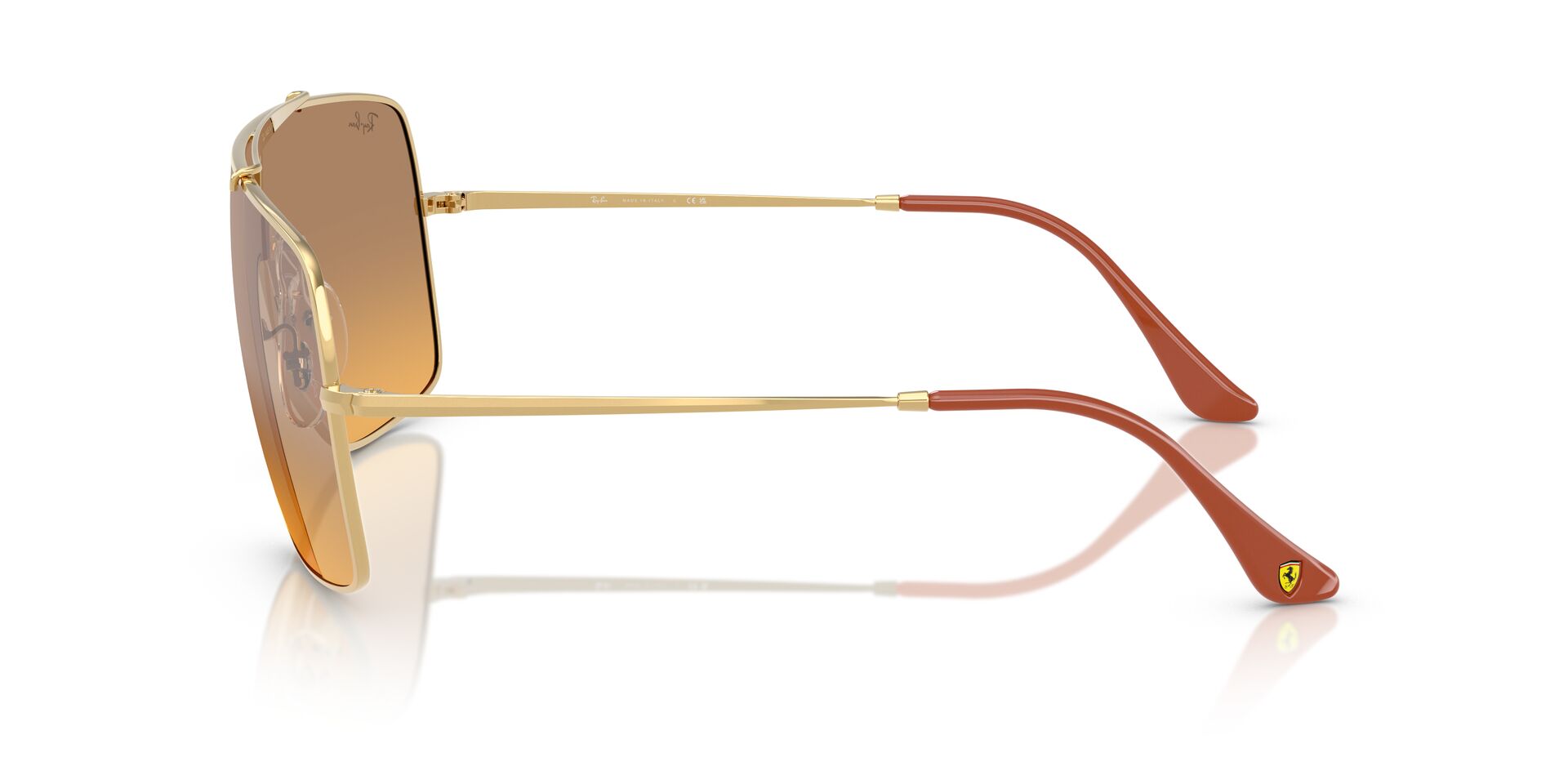 Das Bild zeigt die Sonnenbrille RB3697M F105Y1 von der Marke Ray-Ban in Gold.