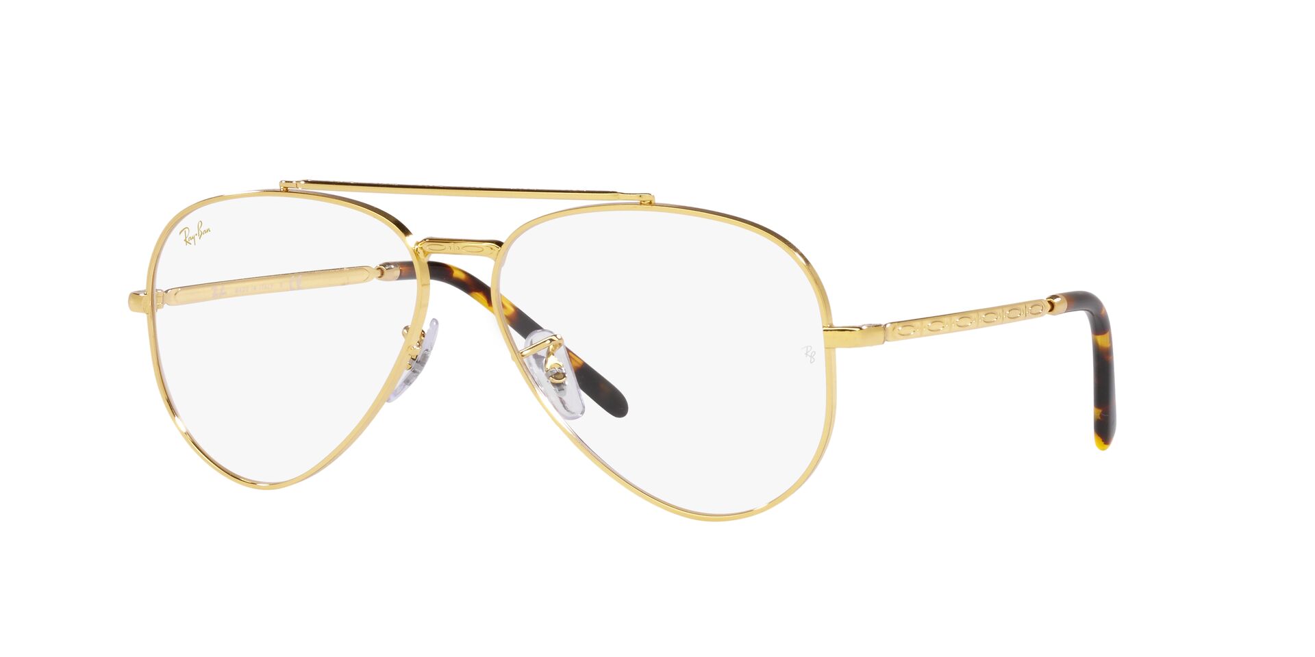Das Bild zeigt die Korrektionsbrille RX3625V 3086 von der Marke Ray-Ban in Gold.
